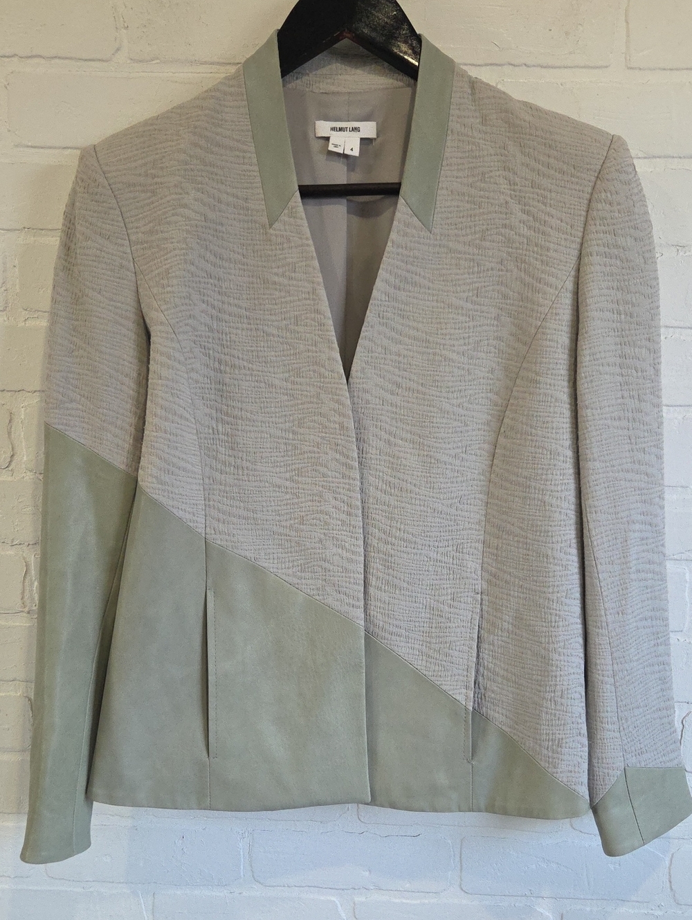 Helmut Lang Leather Trim Blazer